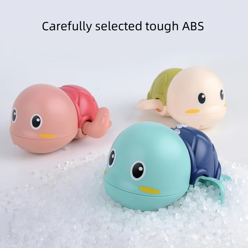 Bath toys, cute little turtles. Battery-free clockwork mechanism. Great for kids to play with in the bath