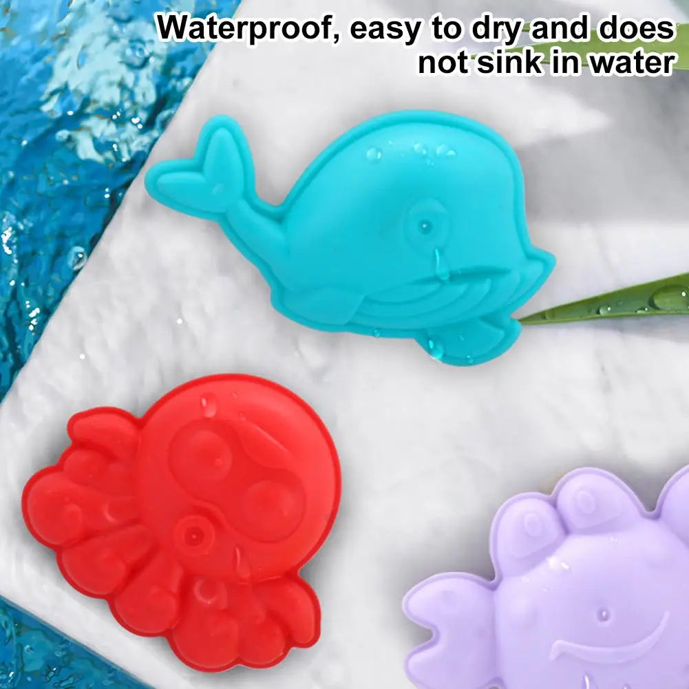 Kids Beach Toys Set 17Pcs Summer Outdoor Sand Box Kit with Bucket Spade Castle and Fish Molds Infant Sand Pit Toys for Baby