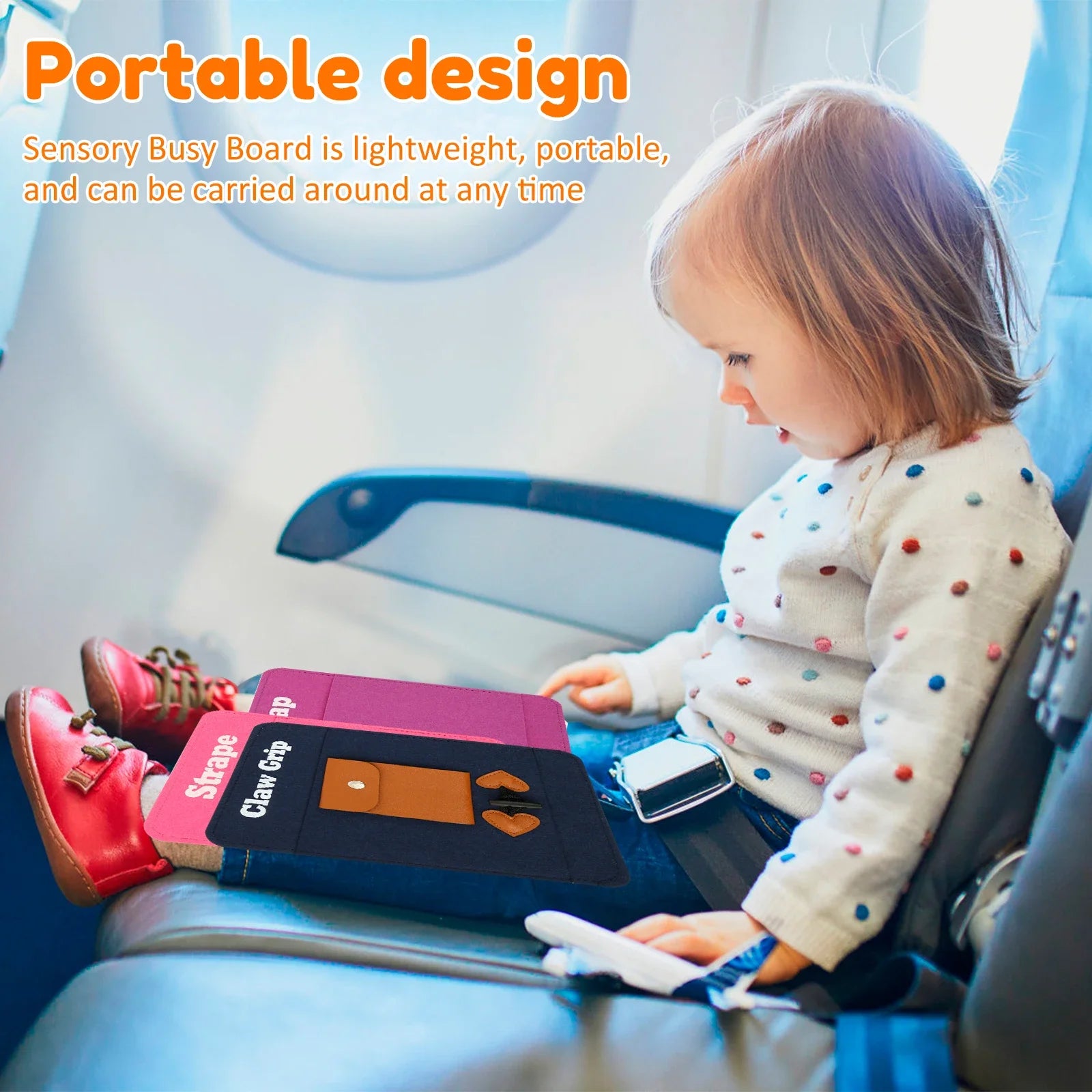 8Pcs Toddler Montessori Board Creative Felt Cloth Dress Learning Board Portable Fine Motor Skill Toy for Home Classroom Car