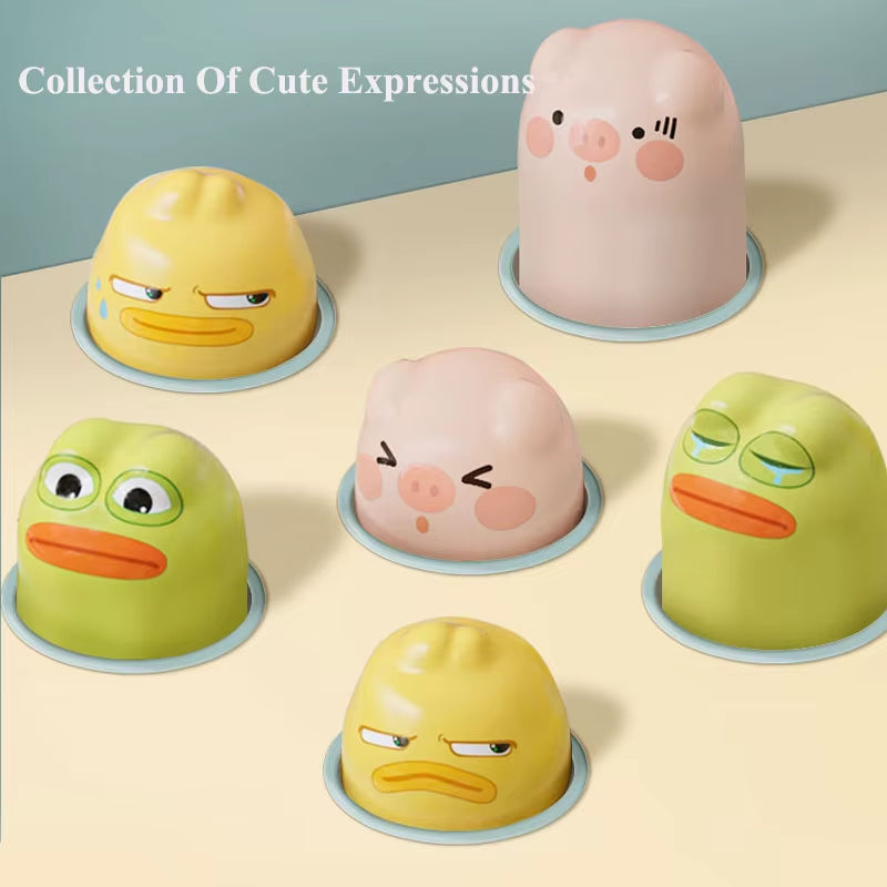 Duck/Frog/Pig Baby Toy Montessori Learning Game Educational Puzzle Gift for 12 24 Months Toddler Boy/Girl with Hammer