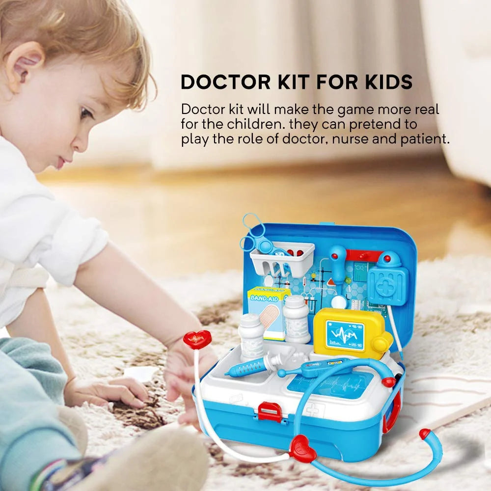 Kids Doctor Kit - 17Pc Pretend Medical Play Set with Stethoscope & Backpack - Educational Doctor Toys for Boys Girls Ages 3+
