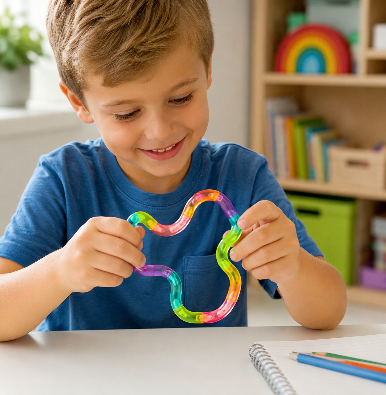 1Pc Tangle Fidget Toy Twisting Sensory Hand-Eye Coordination Toy Anxiety Relief Finger Toy for Kid Adult Fine Motor Skills